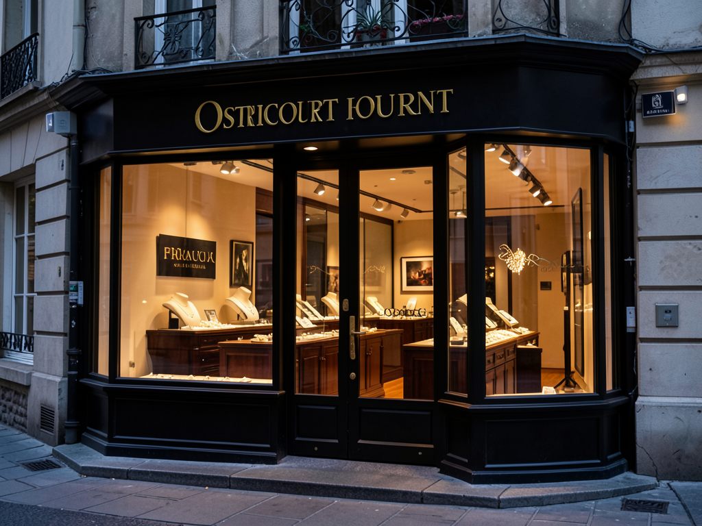 Vitrine de la bijouterie Lux&eacute;a &agrave; Ostricourt